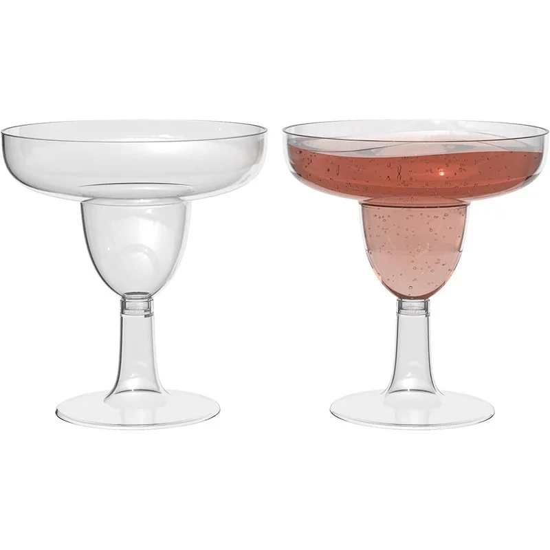 Champagne Tower Set - 20PCS 5oz พลาสติกทิ้งค็อกเทลสูงแว่นตาแชมเปญ Martini แว่นตาขลุ่ยถ้วยที่สมบูรณ์แบบสําหรับงานแต่งงานและปาร์ตี้บาร์ถ้วย