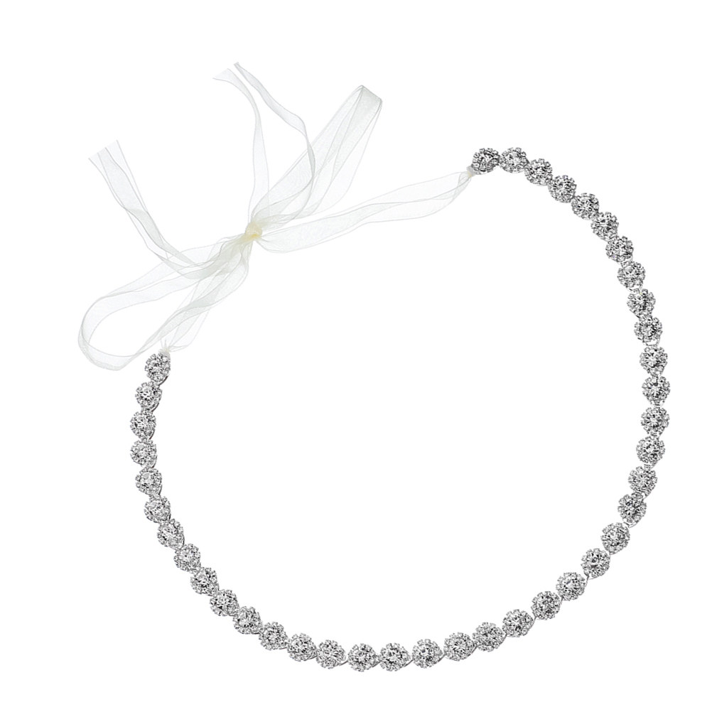 Bridal Sash Ribbon - เข็มขัดเจ้าสาวริบบิ้นสีเงิน ประดับคริสตัล สายคาดเอวสำหรับชุดแต่งงาน เครื่องประดับชุดเจ้าสาวสุดหรู เหมาะสำหรับงานแต่งงานและงานปาร์ตี้เพื่อนเจ้าสาว