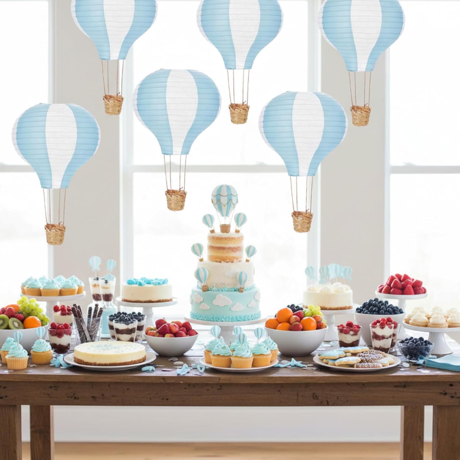โคมไฟกระดาษรูปบอลลูนลมร้อนแบบแ - Confetti Balloon Set บทวิจารณ์และราคา