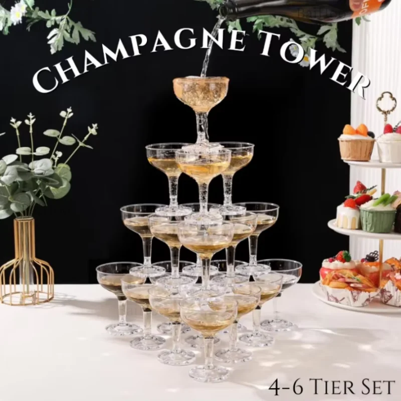แก้วแชมเปญอะคริลิค 20-60 ชิ้น  - Champagne Tower Set บทวิจารณ์และราคา