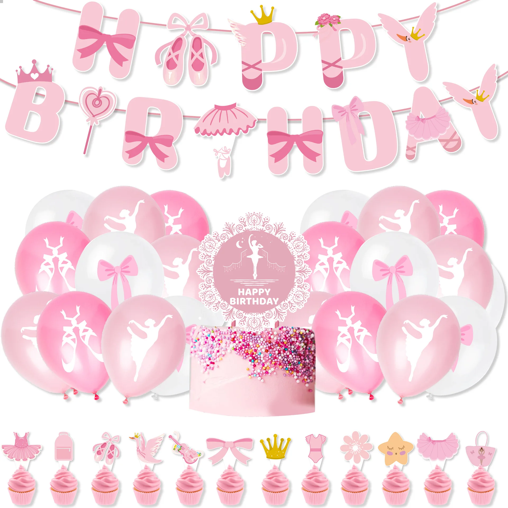 ลูกโป่งป้ายธงทิวสำหรับตกแต่งบน - Confetti Balloon Set บทวิจารณ์และราคา