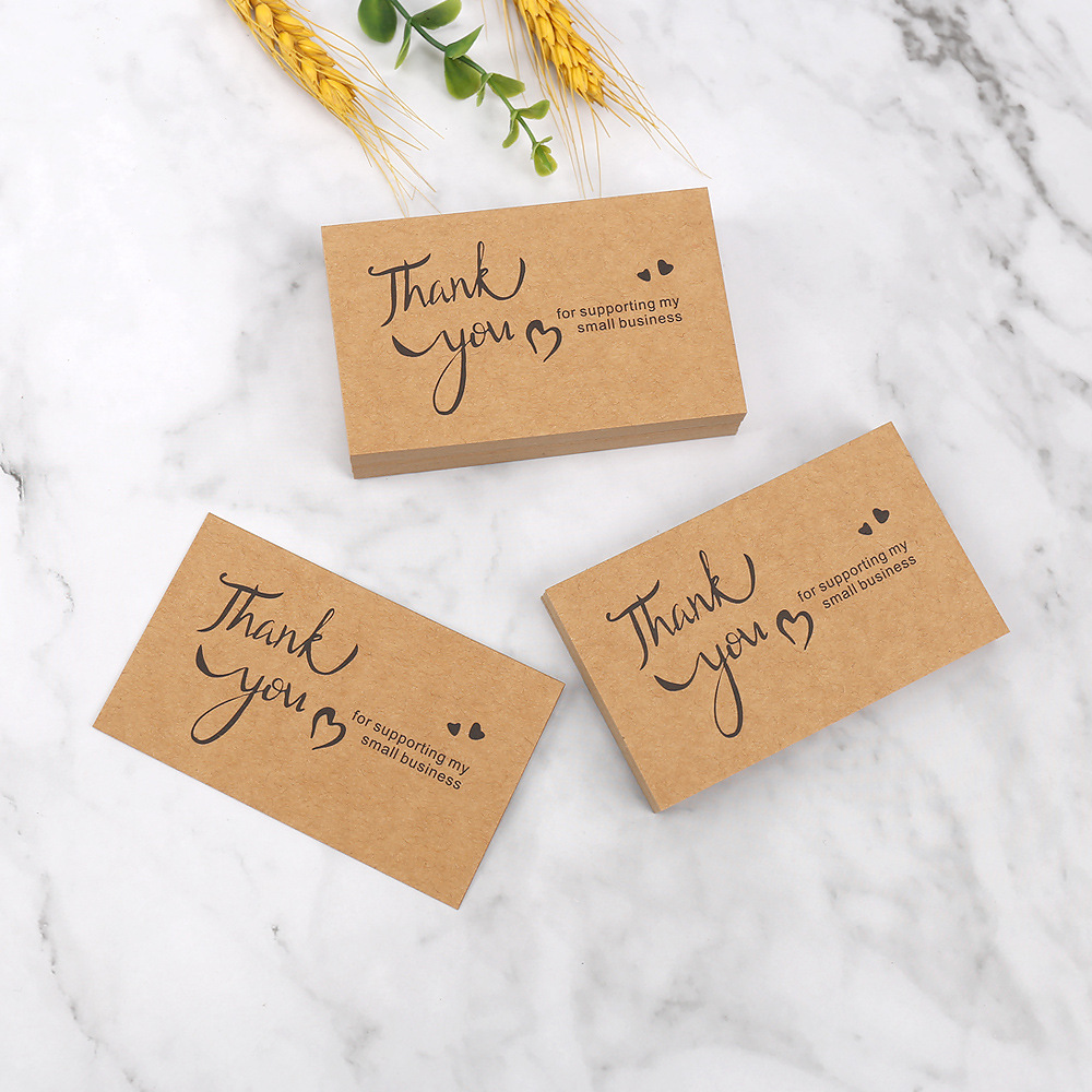 การ์ดขอบคุณ 50 ชิ้น กระดาษคราฟ - Wedding/Event Supply Store บทวิจารณ์และราคา