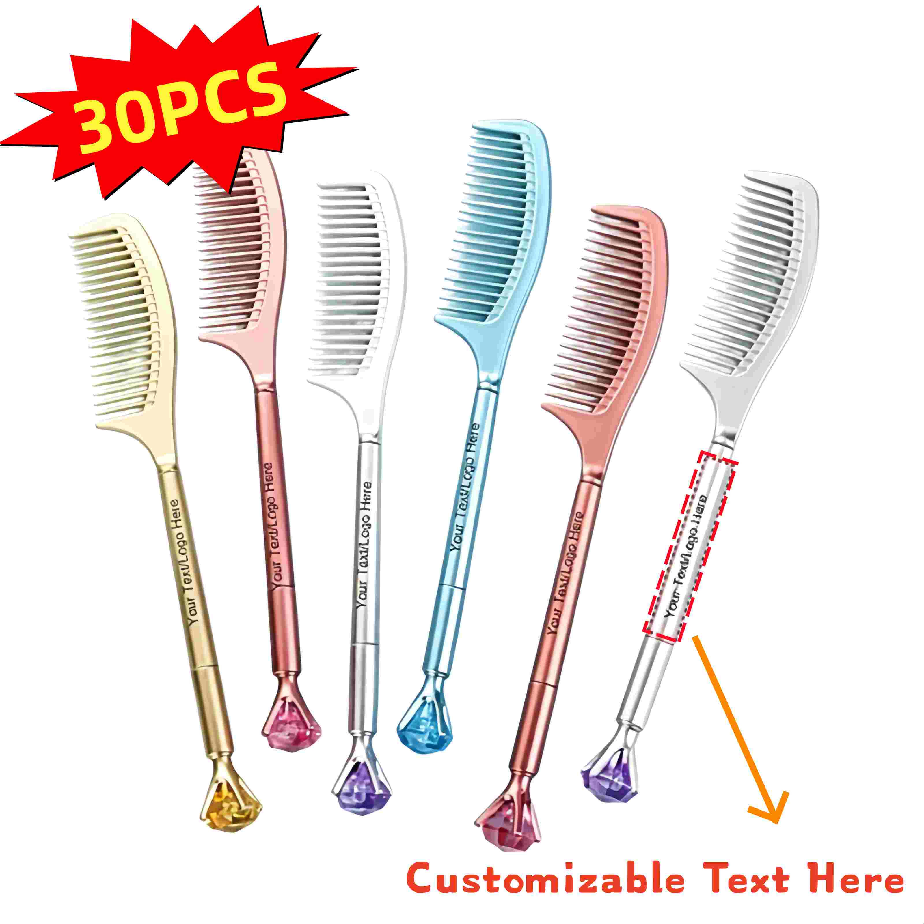 ปากกาทรงหวีเพชรแบบกำหนดเองจำนว - Wedding Supply Company บทวิจารณ์และราคา