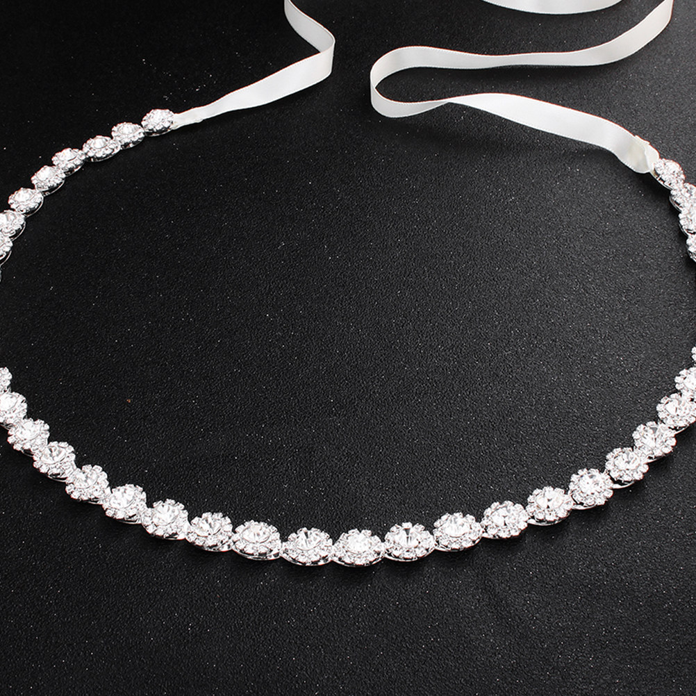 เข็มขัดเจ้าสาวริบบิ้นสีเงิน ปร - Bridal Sash Ribbon บทวิจารณ์และราคา