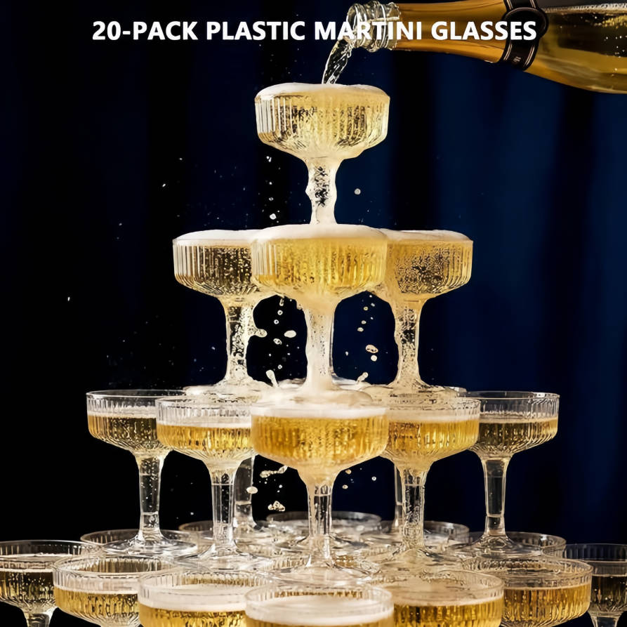 ชุดแก้วแชมเปญพลาสติก 4-6 ชั้น  - Champagne Tower Set บทวิจารณ์และราคา