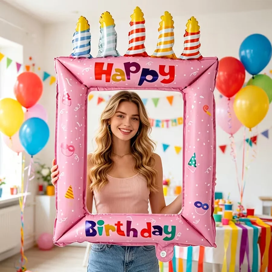 1/2 ชิ้น ลูกโป่งฟอยล์กรอบรูปสี - Confetti Balloon Set บทวิจารณ์และราคา
